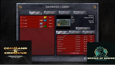 Command and Conquer Red Alert Remastered Skirmish Gameplay USSR– MAP: The Boyne 2