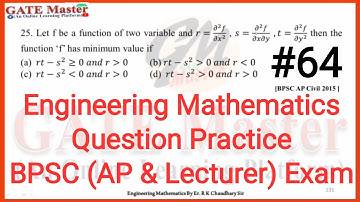 #64 Daily Question Practice of Engineering Mathematics for BPSC (Assistant Professor & Lecturer)