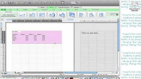 How to insert a Chart into Excel 2008