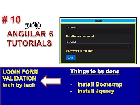 Angular 6 Login Reactive Form| Tamil | 2020 |USMTECHWORLD