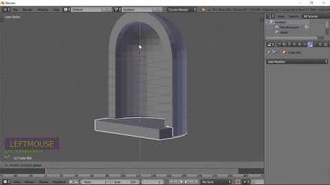 LOW POLY ALCOVE AND SHELF IN BLENDER.
