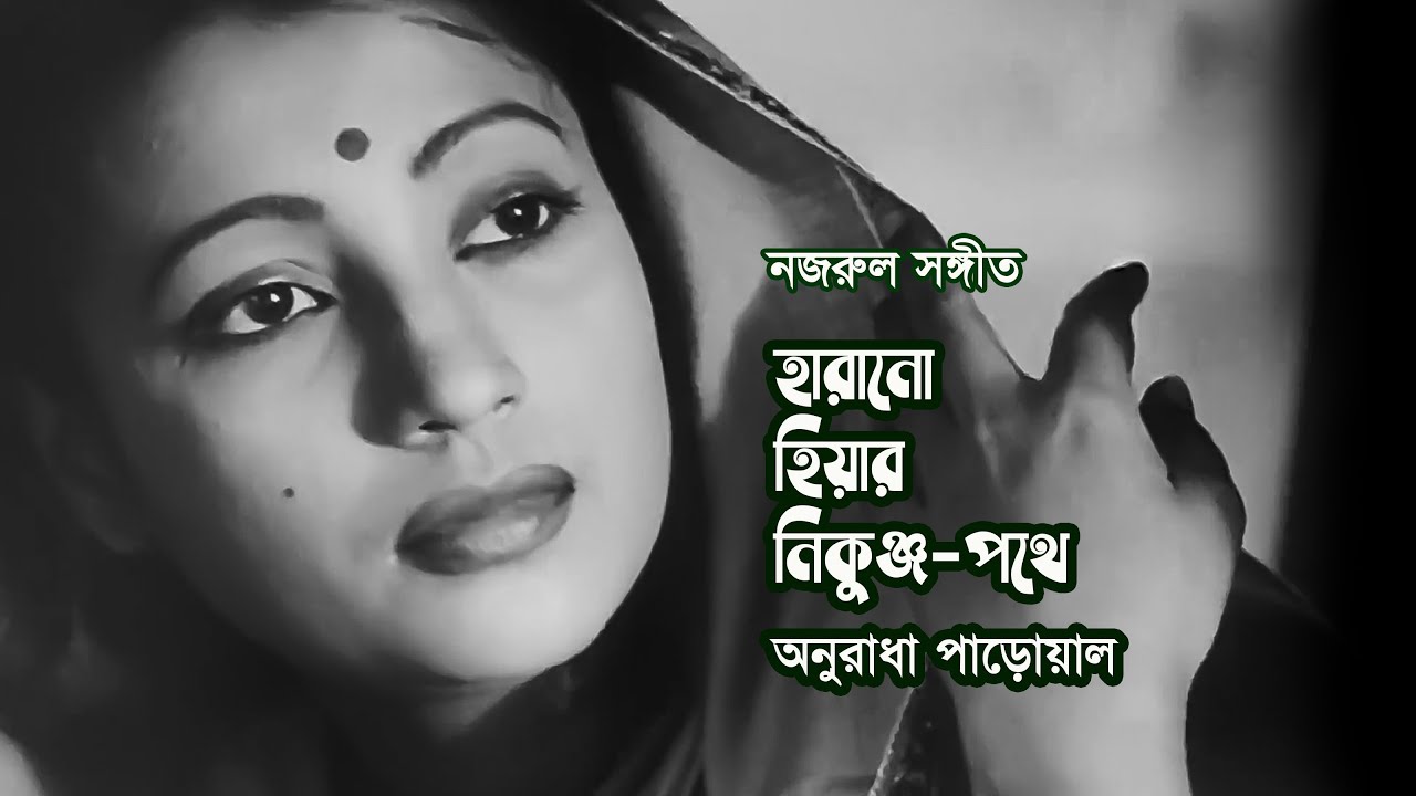 Harano hiyar nikunjo pothe by Anuradha Paudwal  Nazrul song  Videomix