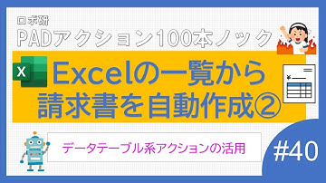 Power Automate for desktop　「Excelの一覧から請求書を自動作成②」ロボ研のパワーオートメイトデスクトップ　100本ノック #40