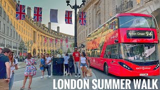 England, Central London Summer Walk | Relaxing Walking tour in West End London [4K HDR]