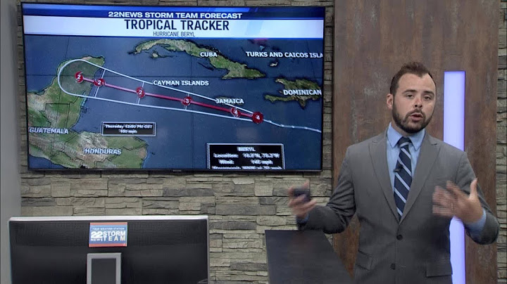 Projected path for Hurricane Beryl