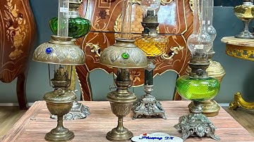 5/6 Đèn dầu cổ xưa Châu Âu giá trị sưu tầm cao _ giá bình dân ( dt 0365.476.441 )