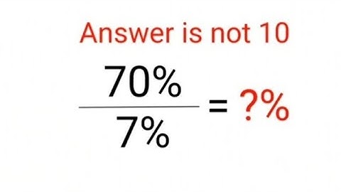70% ÷ 7% = ?% Het antwoord is niet 10. Alleen voor de slimsten! Amerikaanse Wiskunde Olympiade #p...