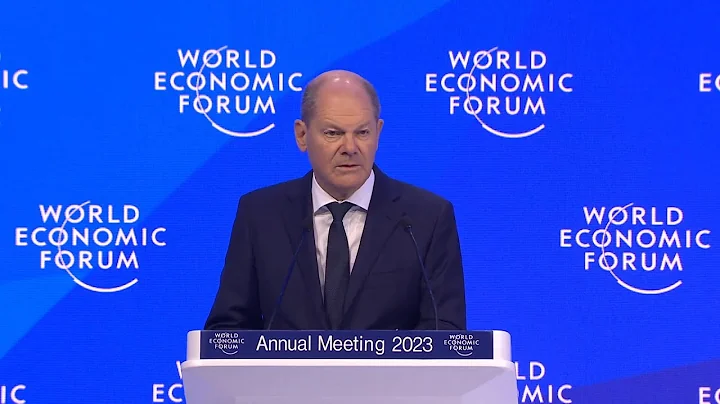 German Chancellor Olaf Scholz speaks at the World ...