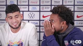 Ricardo Pepi \& Weston McKennie | USMNT Media Availability | October 11, 2023