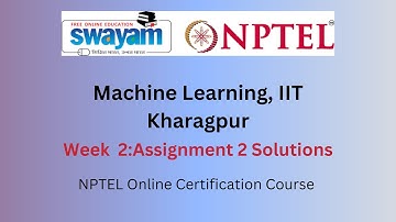 Machine Learning, ML Week 2 || NPTEL ANSWERS 2025 #nptel #nptel2025 || NPTEL 2025