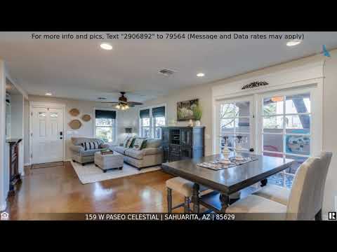 159 W Paseo Celestial, Sahuarita, AZ home video tour
