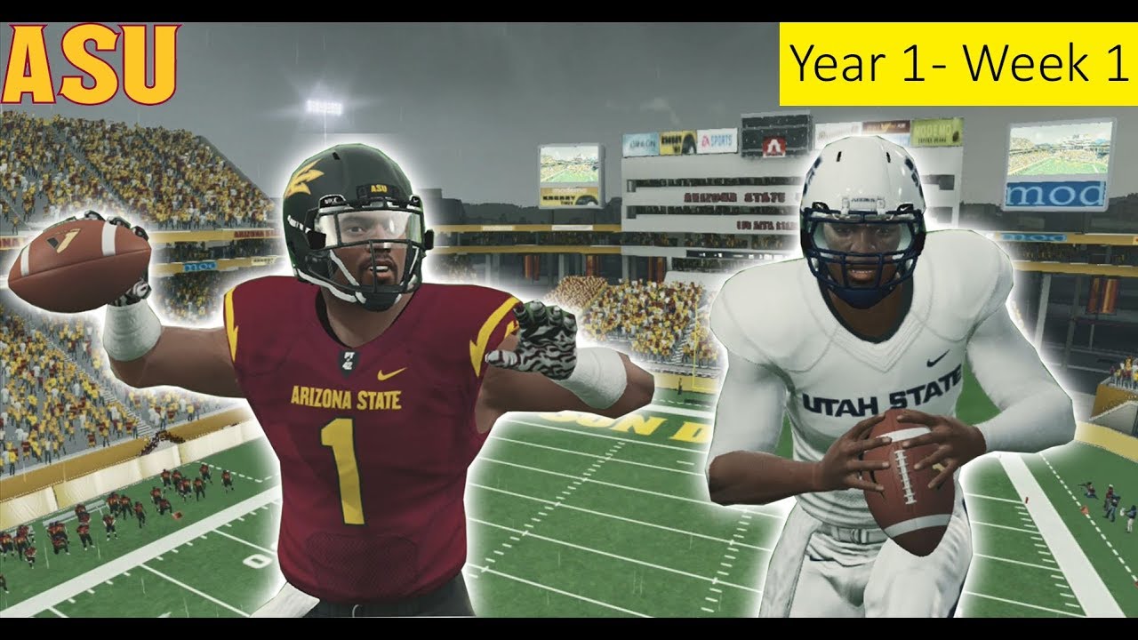 NCAA Football 14 Dynasty Arizona State Year 1 - Week 1 vs. Utah State