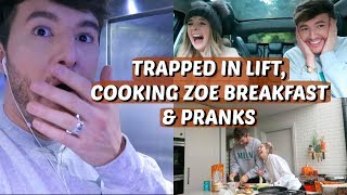 Trapped In Lift, Cooking Zoe Breakfast & Pranks