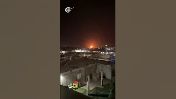 مشاهد توثق لحظة سقوط الصواريخ في فلسطين المحتلة 