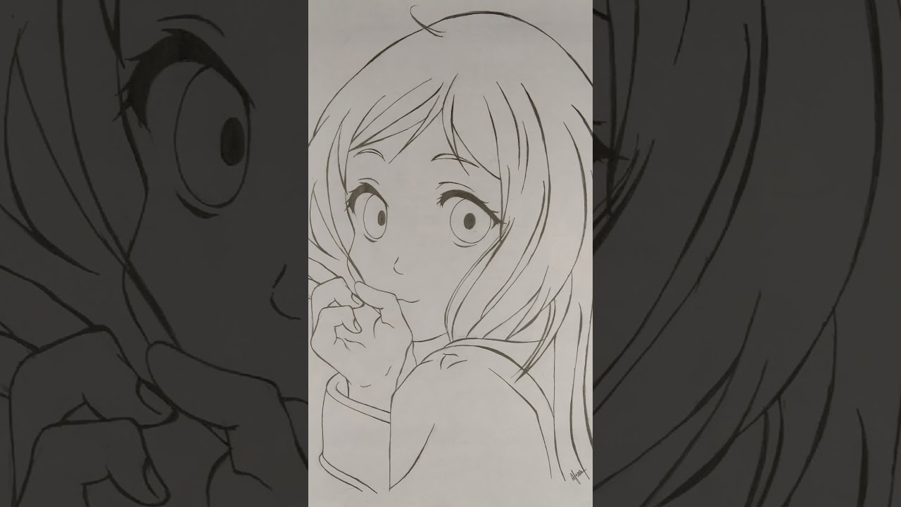 Animated Girl Drawing Ideas | Animated Girl Sketch | Marhaba's Creativity Must Watch 🤪