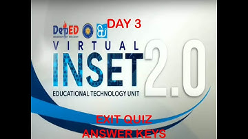 VINSET 2.0 DAY 3 COMPLETE EXIT QUIZ ANSWER KEYS