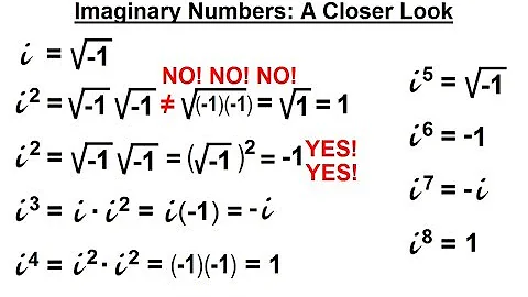 Algebra - Ch. 24: Complex Numbers (3 of 28) Imaginary Numbers: A Closer Look