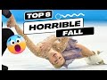 Very  horrible fall of pair ice skaters  worst fall