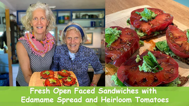 Fresh Open Faced Sandwiches with Edamame Spread an...