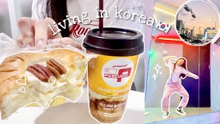 korea vlog 🇰🇷🥐˖°⋆ dance room rental, meeting new people from uni, convenience store foods,