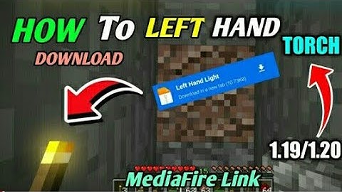 LEFT HAND TORCH IN MINECRAFT PE 1.19 & 1.20 | How To Download Torch Mod #minecraft #km07gaming