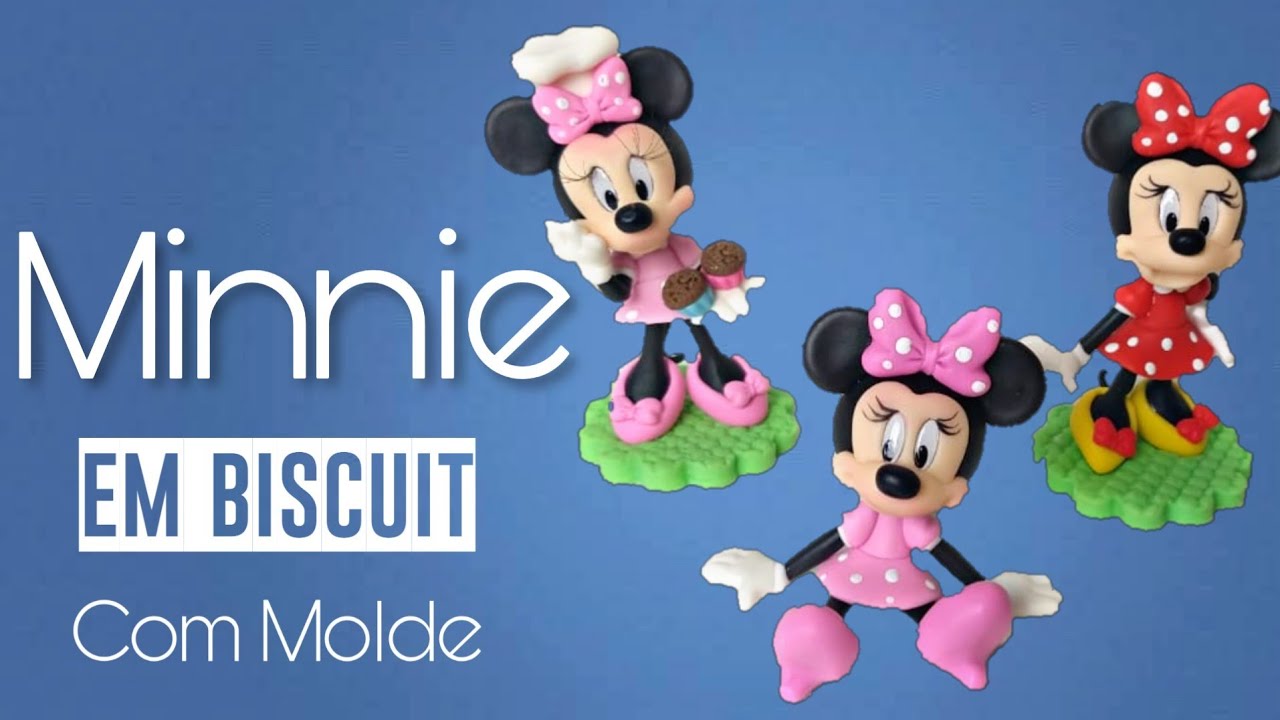 Minnie em biscuit | Demonstração do molde casal de ratinhos | Simone Moldes