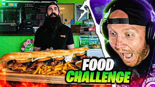 TIM REACTS TO MASSIVE SANDWICH FOOD CHALLENGE