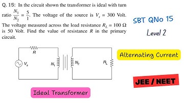 Ideal Transformer Explained | SBT Q15  | Find Resistance in Primary Circuit JEE / NEET