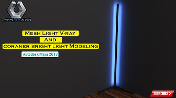 Mesh Light V-ray And corner bright light Modeling || Maya 2018 | Basic Modeling