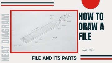 Hand file drawing | How to draw hand file | Hand file kaise draw kare @MECHANICAL_DRAWINGS