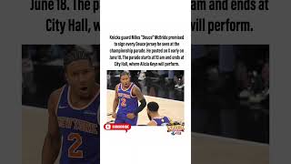 Knicks' Deuce McBride Promises To Sign Every Deuce Jersey At Parade. #shorts #viral #news #nba