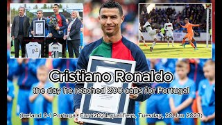 Cristiano Ronaldo - 200th cap, highlights, winning goal (Iceland 0-1 Portugal, Euro2024, 20-06-2023)