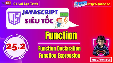 25.2 Các cách Khai báo Hàm trong JavaScript - Function Declaration vs Function Expression