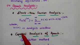 Applications of DSP - Speech Processing - Subband Coding - DTSP