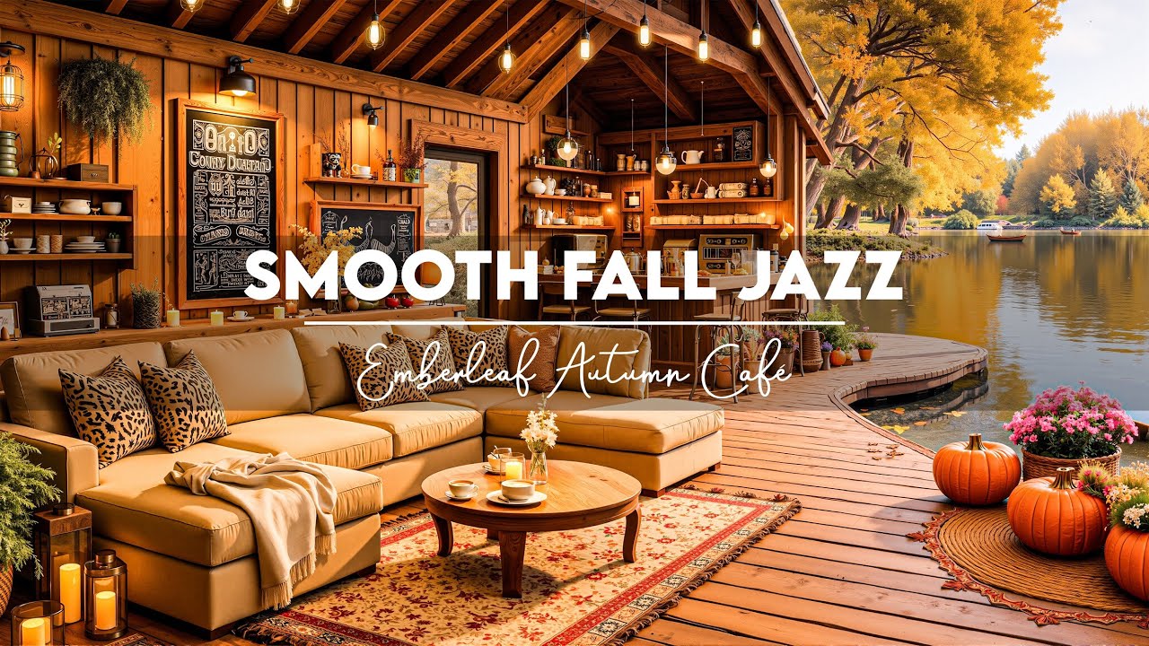 Cozy Fall Coffee Corner 🍂 Soft Piano Jazz with Gentle Autumn Ambience for Study & Work
