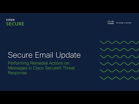 Cisco Secure Email Update: Performing Remedial Actions on Messages in Cisco SecureX Threat Response