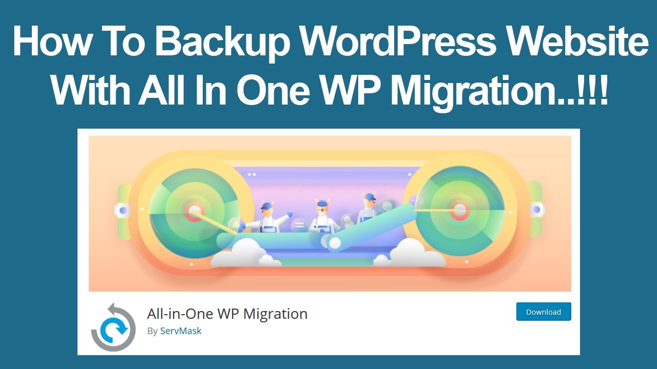 How To Backup WordPress Website With All in One WP Migration Plugin ...