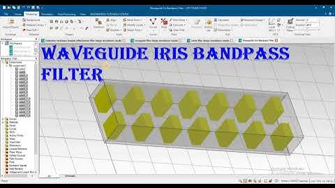 Waveguide Iris Bandpass Filter design in cst