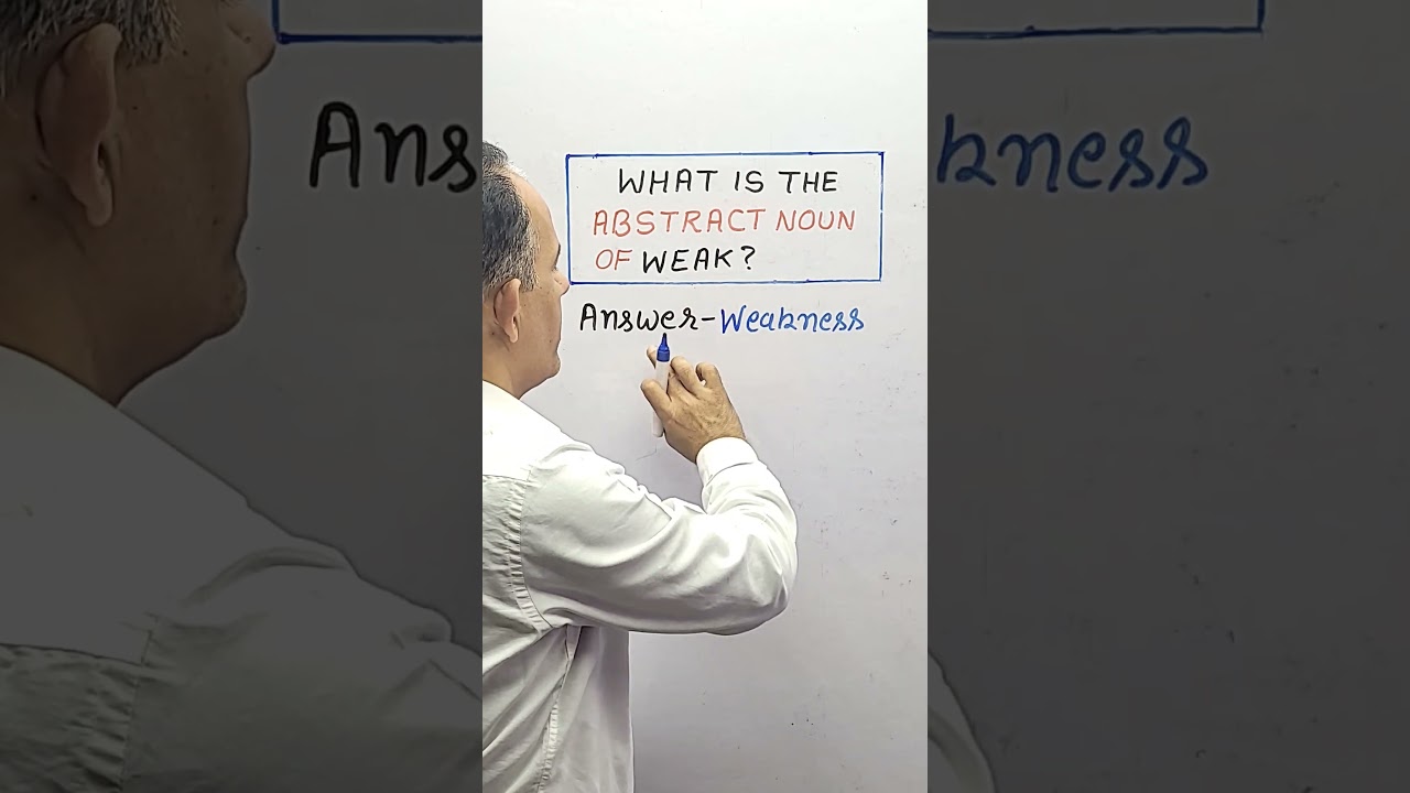 What is the abstract noun of Weak in English