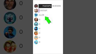 YouTube Ranking WAR MrBeast vs PewDiePie vs Mr Bean vs IShowSpeed More shorts