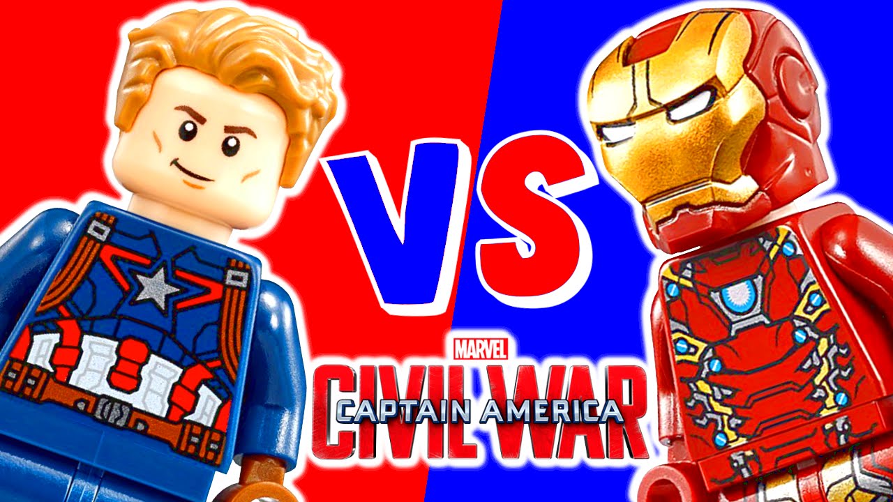LEGO Captain America VS Iron Man Marvel Civil War Battle