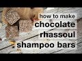 How to Make DIY Chocolate Rhassoul Pressed Shampoo Bars