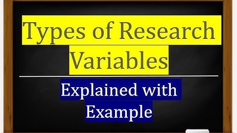 Types of Research Variables | An Overview of the Different Types | Academic Research