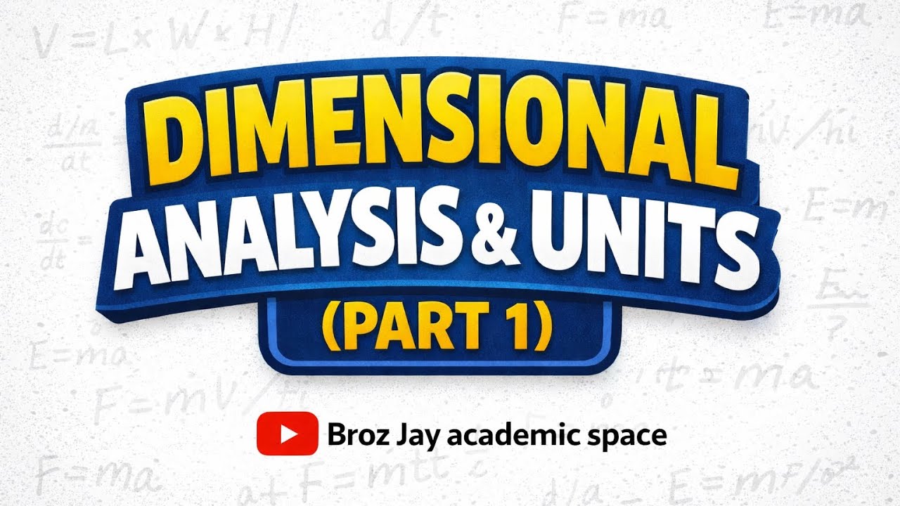 DIMENSIONAL ANALYSIS & UNITS (PART 1) - YouTube