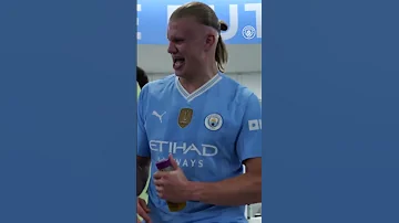 Dressing Room Celebrations De Bruyne Rodri Haaland Mancity Premierleagueclub 