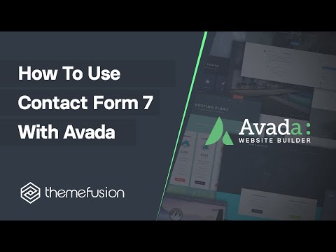 How To Use Contact Form 7 With Avada Video