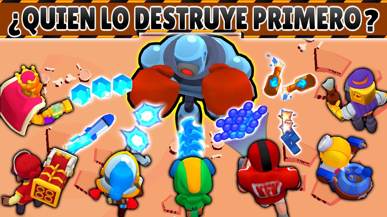 Quien Destruye Al Robot Mas Rapido Brawl Stars Youtube - brawl stars foto do colt gigante