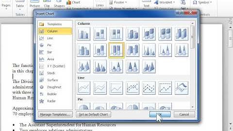 Create a Chart - Word 2010