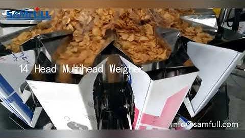 Fully automatic 30g potato chips multihead weigher vffs packing machine