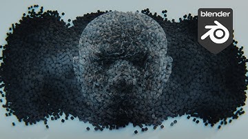 Falling Cubes Turn Into a Clear Image | Animation  |  Blender 3.4